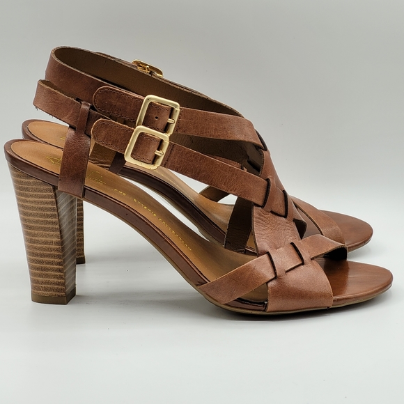 Franco Sarto strappy sandals, brown, Boho, Size 9M